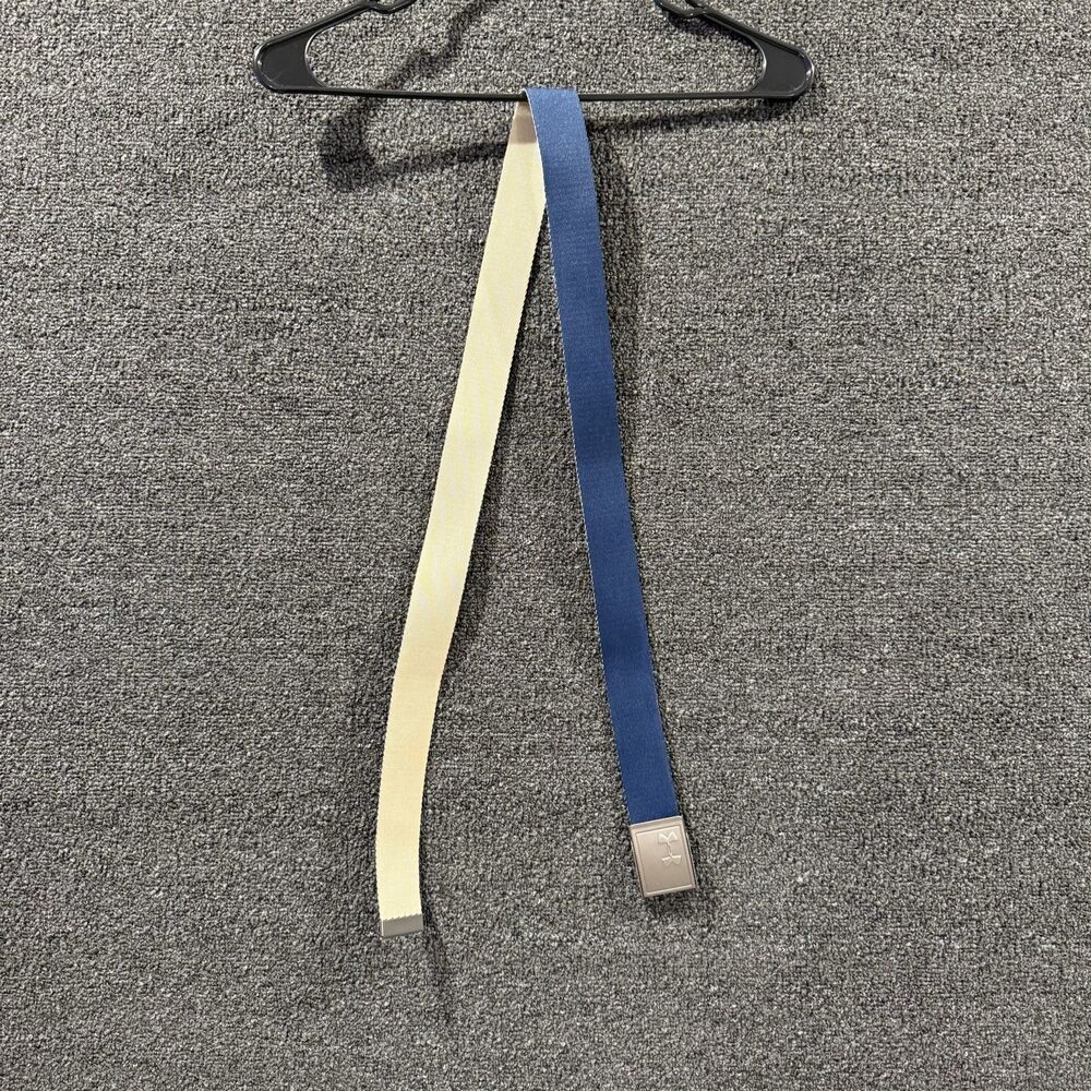 Under Armour Mens Navy/Beige Canvas Belt One Size Fits Most